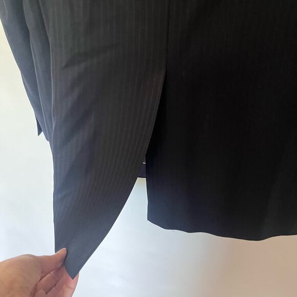 Vtg 90s PinStripe Mens Blazer 46R Preppy Wall Street USA Business Y2K Sopranos - Picture 9 of 16